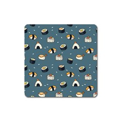 Sushi Pattern Square Magnet