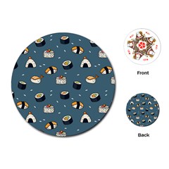 Sushi Pattern Playing Cards Single Design (round)