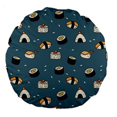 Sushi Pattern Large 18  Premium Round Cushions by Jancukart