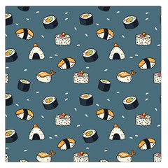 Sushi Pattern Square Satin Scarf (36  X 36 )