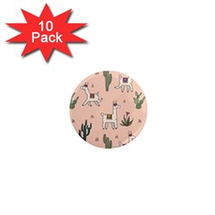 Llamas Pattern 1  Mini Magnet (10 Pack)  by Jancukart