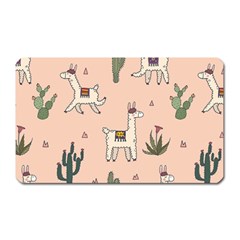 Llamas Pattern Magnet (rectangular)