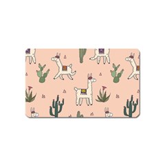 Llamas Pattern Magnet (name Card)