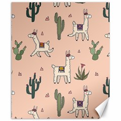 Llamas Pattern Canvas 8  X 10  by Jancukart