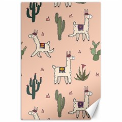 Llamas Pattern Canvas 20  X 30  by Jancukart