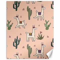 Llamas Pattern Canvas 11  X 14  by Jancukart