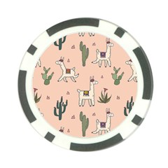 Llamas Pattern Poker Chip Card Guard