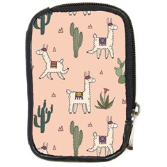 Llamas Pattern Compact Camera Leather Case