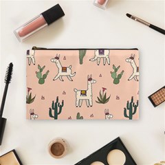 Llamas Pattern Cosmetic Bag (medium)