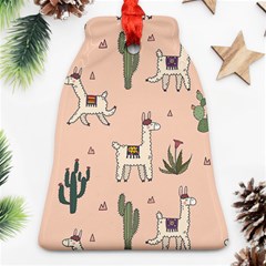 Llamas Pattern Bell Ornament (two Sides)