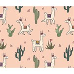 Llamas pattern Deluxe Canvas 14  x 11  (Stretched) 14  x 11  x 1.5  Stretched Canvas