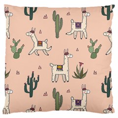 Llamas Pattern Large Cushion Case (two Sides)