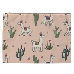 Llamas Pattern Cosmetic Bag (xxl)