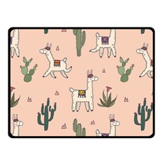 Llamas Pattern Double Sided Fleece Blanket (small)  by Jancukart