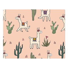 Llamas Pattern Double Sided Flano Blanket (large) 