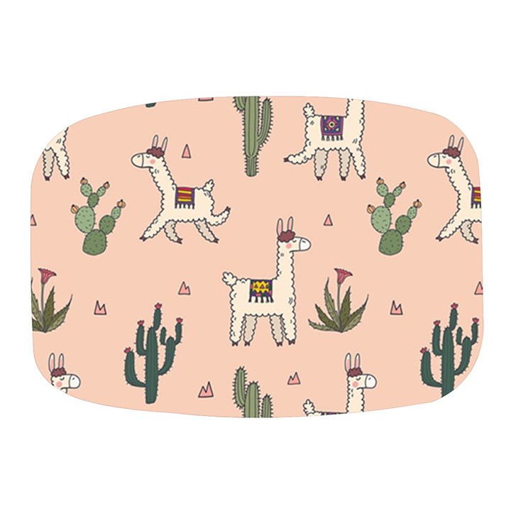 Llamas pattern Mini Square Pill Box