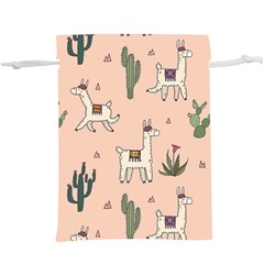 Llamas Pattern  Lightweight Drawstring Pouch (xl)