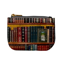 Books Library Bookshelf Bookshop Mini Coin Purse by Zezheshop