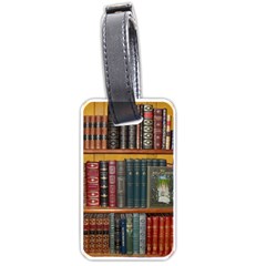 Books Library Bookshelf Bookshop Luggage Tag (one Side) by Zezheshop