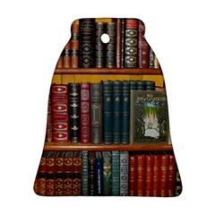 Books Library Bookshelf Bookshop Bell Ornament (two Sides)