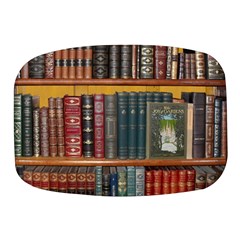 Books Library Bookshelf Bookshop Mini Square Pill Box by Zezheshop