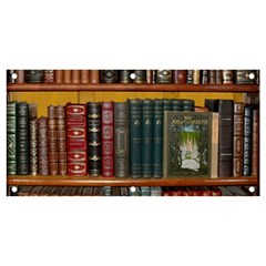 Books Library Bookshelf Bookshop Banner And Sign 4  X 2  by Zezheshop