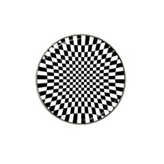 Illusion Checkerboard Black And White Pattern Hat Clip Ball Marker (4 Pack)