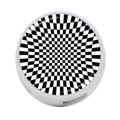 Illusion Checkerboard Black And White Pattern 4-port Usb Hub (two Sides)