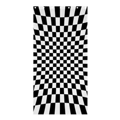 Illusion Checkerboard Black And White Pattern Shower Curtain 36  X 72  (stall)  by Zezheshop