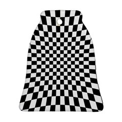 Illusion Checkerboard Black And White Pattern Ornament (bell)