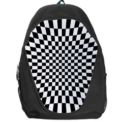 Illusion Checkerboard Black And White Pattern Backpack Bag