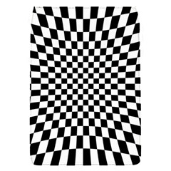 Illusion Checkerboard Black And White Pattern Removable Flap Cover (s)