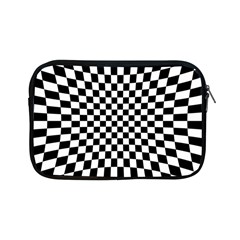 Illusion Checkerboard Black And White Pattern Apple Ipad Mini Zipper Cases