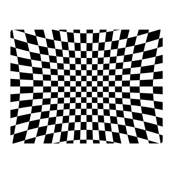 Illusion Checkerboard Black And White Pattern Double Sided Flano Blanket (Mini) 