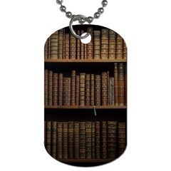 Books Covers Book Case Old Library Dog Tag (two Sides) by Amaryn4rt