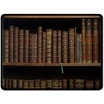 Books Covers Book Case Old Library Fleece Blanket (Large)  80 x60  Blanket Front