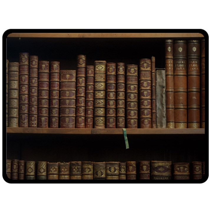 Books Covers Book Case Old Library Fleece Blanket (Large) 