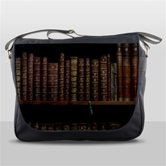 Books Covers Book Case Old Library Messenger Bag by Amaryn4rt