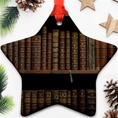 Books Covers Book Case Old Library Ornament (star) by Amaryn4rt