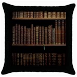 Books Covers Book Case Old Library Throw Pillow Case (Black) Front