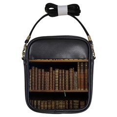 Books Covers Book Case Old Library Girls Sling Bag by Amaryn4rt