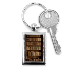 Books Bookcase Old Books Historical Key Chain (rectangle) by Amaryn4rt