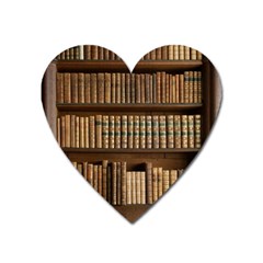 Books Bookcase Old Books Historical Heart Magnet by Amaryn4rt