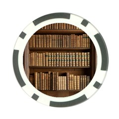 Books Bookcase Old Books Historical Poker Chip Card Guard (10 Pack) by Amaryn4rt