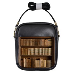 Books Bookcase Old Books Historical Girls Sling Bag by Amaryn4rt