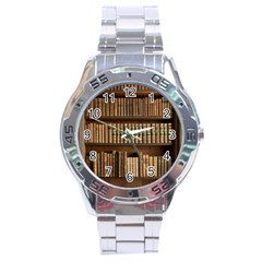 Books Bookcase Old Books Historical Stainless Steel Analogue Watch by Amaryn4rt