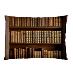 Books Bookcase Old Books Historical Pillow Case by Amaryn4rt