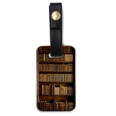 Books Bookcase Old Books Historical Luggage Tag (one Side) by Amaryn4rt