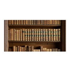 Books Bookcase Old Books Historical Satin Wrap 35  X 70  by Amaryn4rt