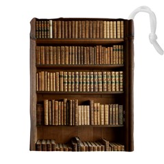 Books Bookcase Old Books Historical Drawstring Pouch (4xl) by Amaryn4rt